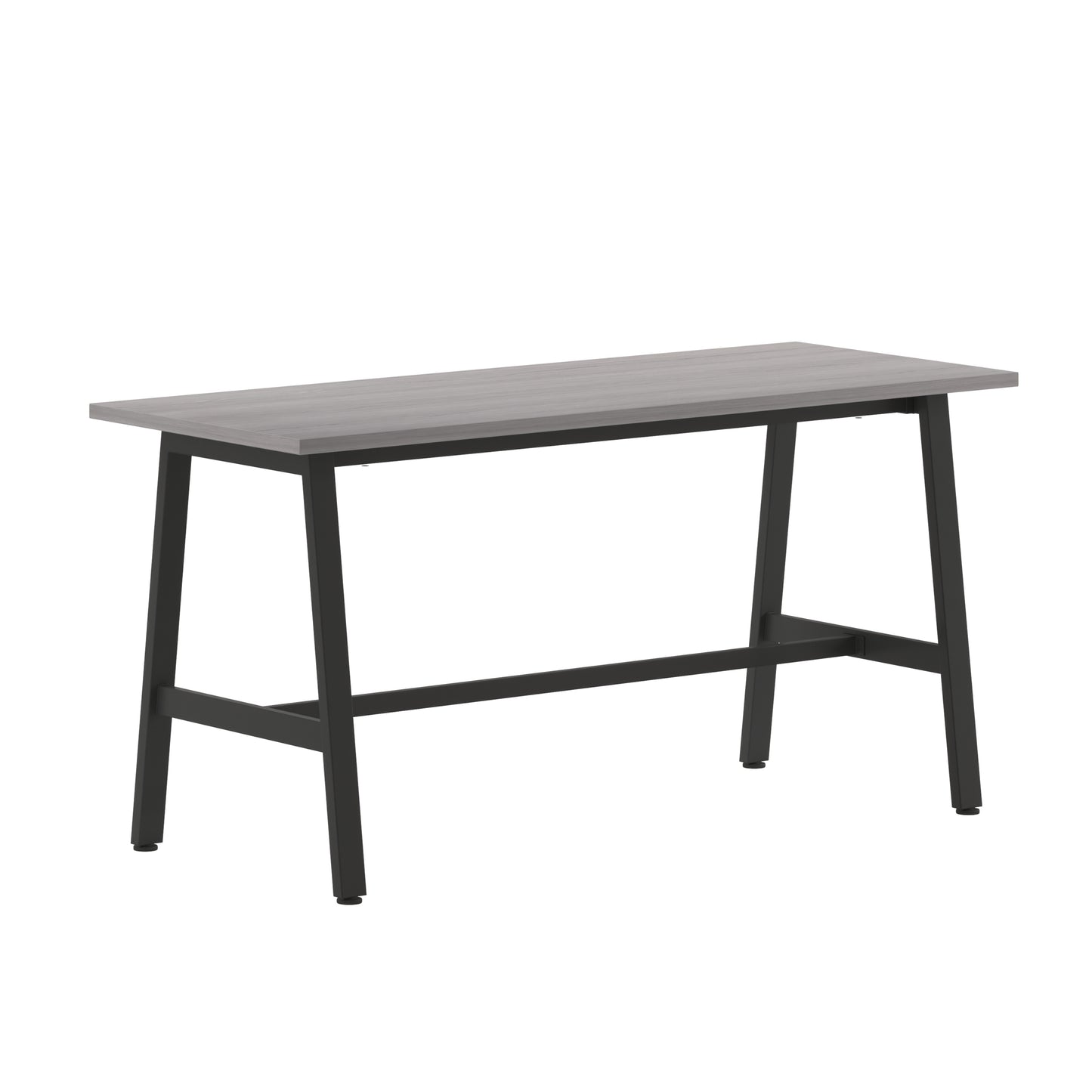 Redmond Commercial 60x24 Conference Table with 1" Thick Double Sided Laminate Table Top with PVC Edging and Heavy Duty A-Frame Steel Base, Gray Oak Gray Oak