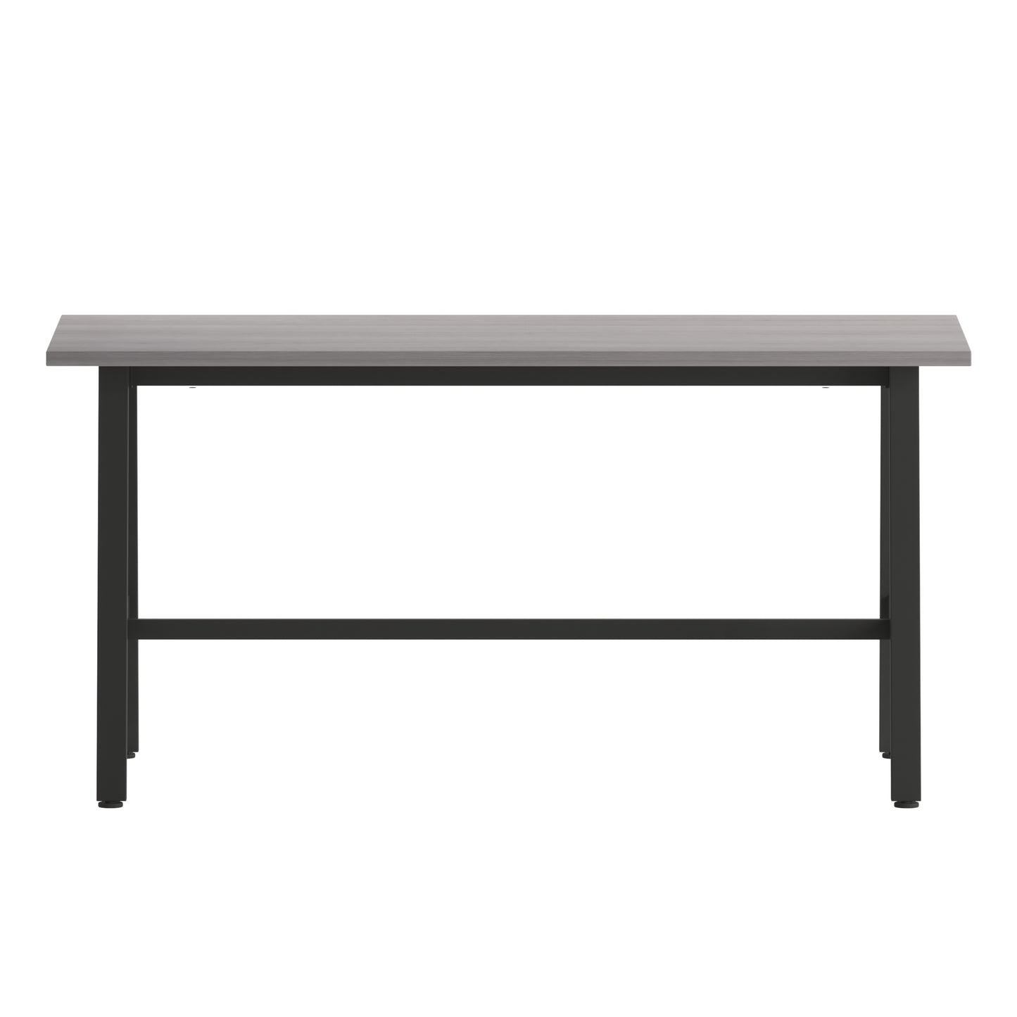 Redmond Commercial 60x24 Conference Table with 1" Thick Double Sided Laminate Table Top with PVC Edging and Heavy Duty A-Frame Steel Base, Gray Oak Gray Oak