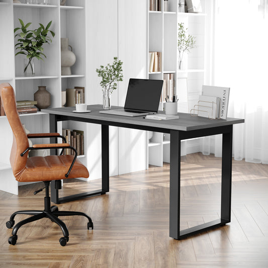 Redmond Commercial 60x24 Conference Table with 1" Thick Double Sided Laminate Table Top with PVC Edging and Heavy Duty U-Frame Steel Base, Gray Oak Gray Oak