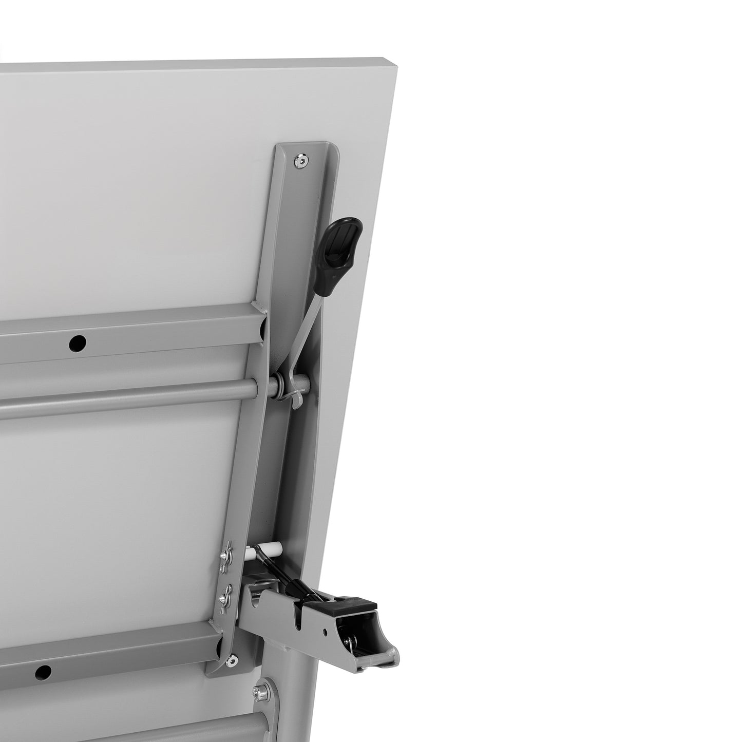 Davis Commercial Grade 60" x 24" Heavy-Duty Nesting Flip Training Table with Y-Legs, Modesty Panel, 1" Thick Gray Tabletop, and Gray Steel Frame Gray Top/Gray Frame