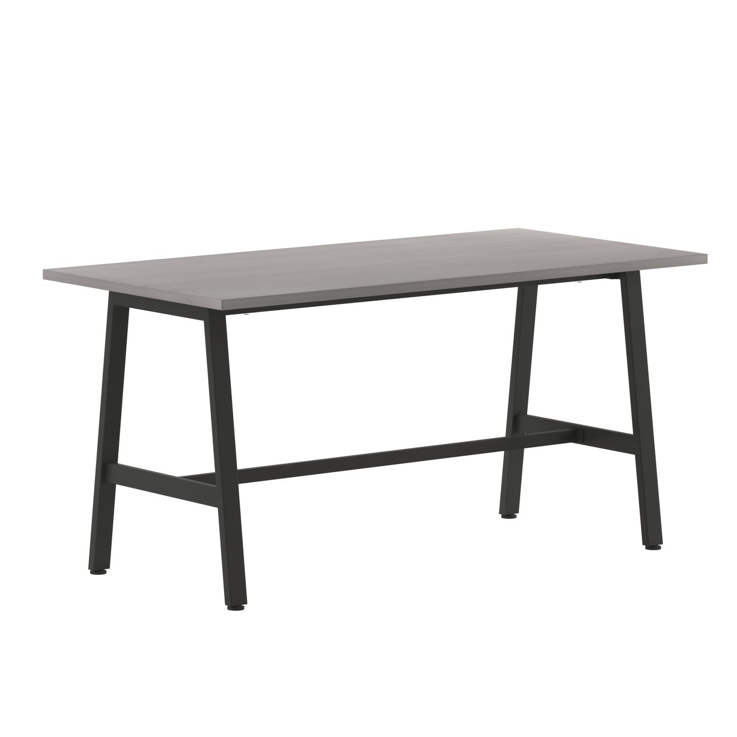 Redmond Commercial 60x30 Conference Table with 1" Thick Double Sided Laminate Table Top with PVC Edging and Heavy Duty A-Frame Steel Base, Gray Oak Gray Oak