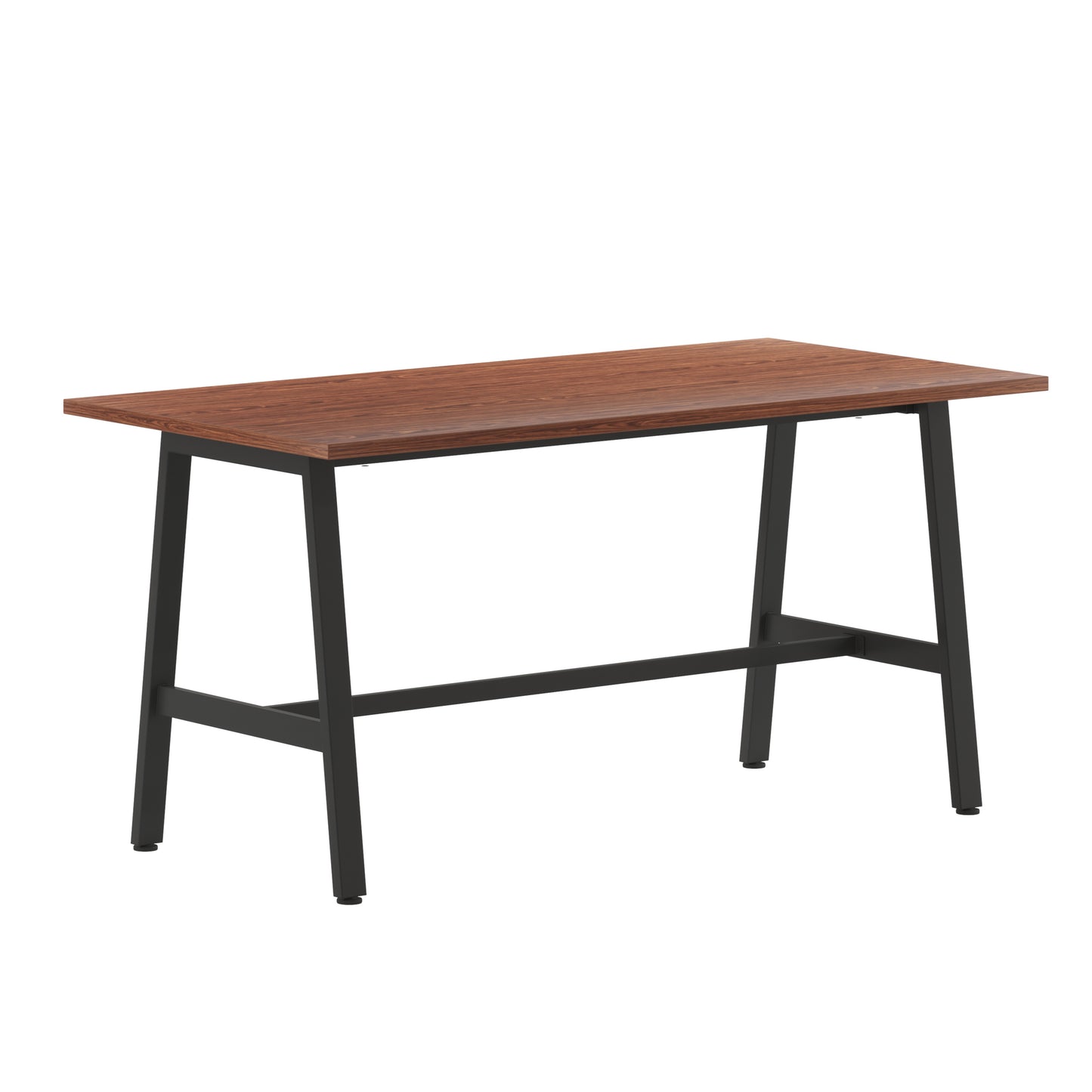 Redmond Commercial 60x30 Conference Table with 1" Thick Double Sided Laminate Table Top with PVC Edging and Heavy Duty A-Frame Steel Base, Walnut Walnut