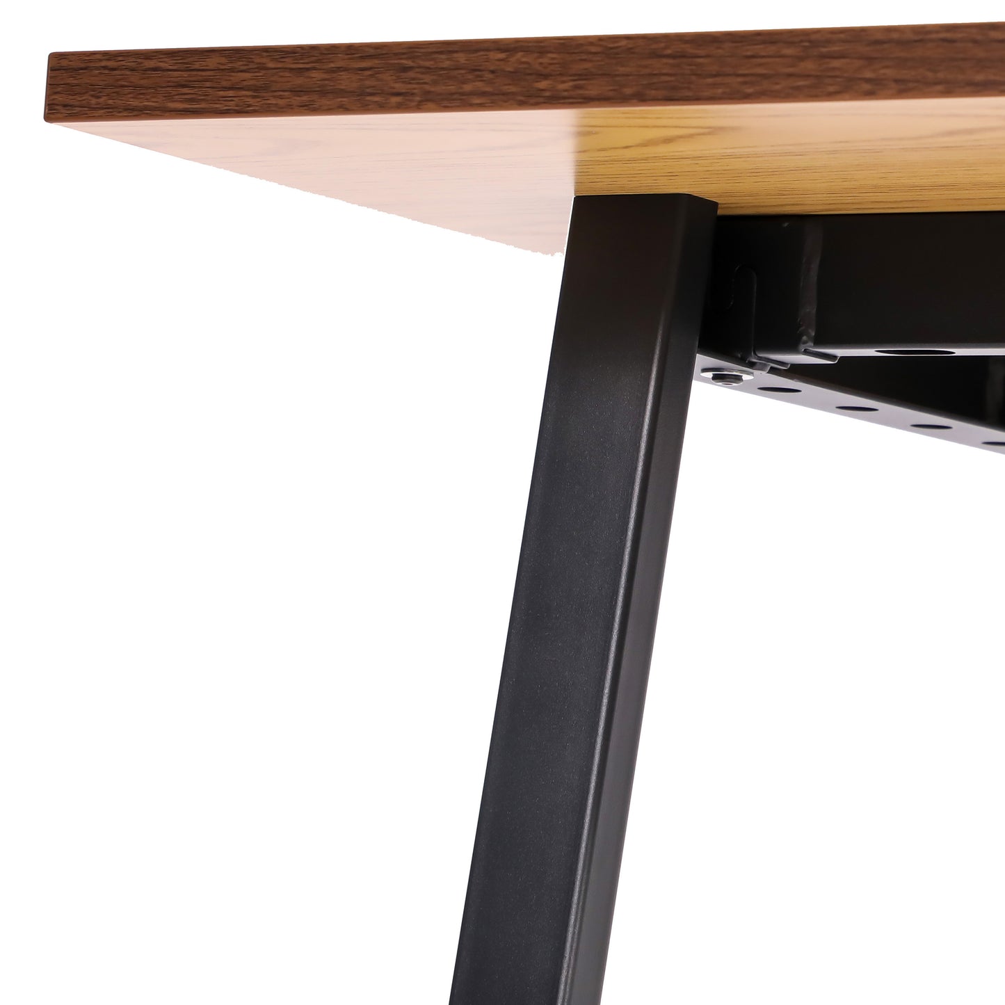 Redmond Commercial 60x30 Conference Table with 1" Thick Double Sided Laminate Table Top with PVC Edging and Heavy Duty A-Frame Steel Base, Walnut Walnut