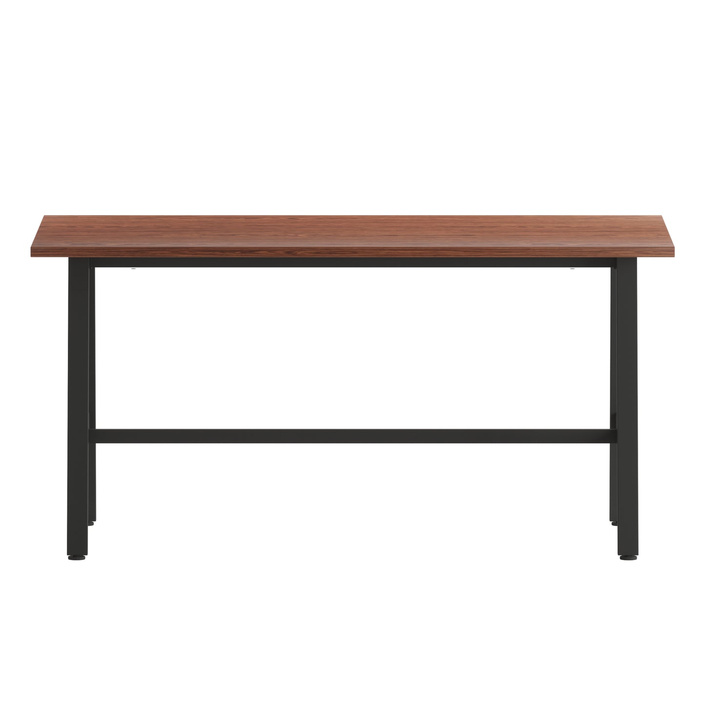 Redmond Commercial 60x30 Conference Table with 1" Thick Double Sided Laminate Table Top with PVC Edging and Heavy Duty A-Frame Steel Base, Walnut Walnut