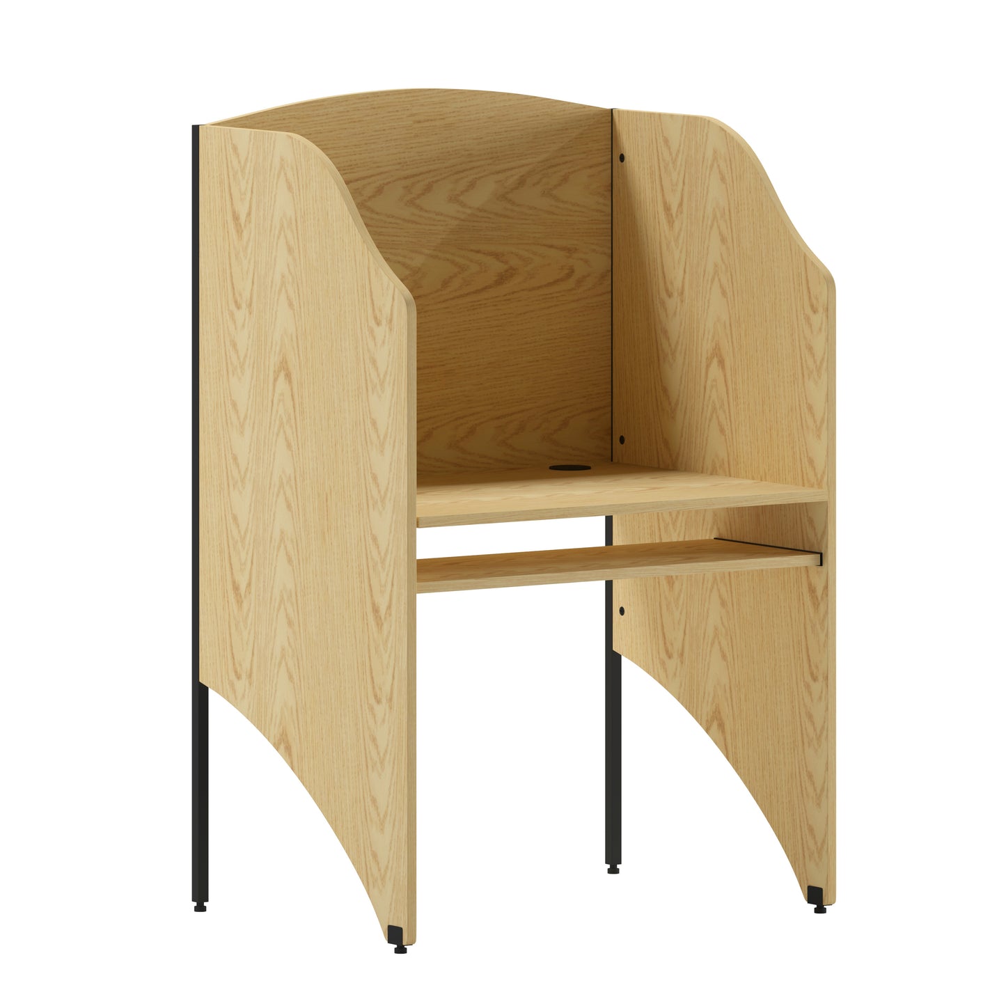 Kevin Starter Study Carrel in Oak Finish Oak