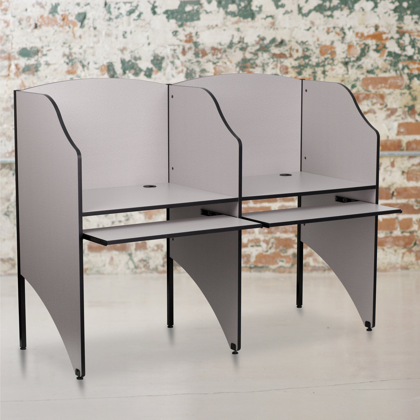 Jordan Add-On Study Carrel in Nebula Grey Finish Nebula Grey