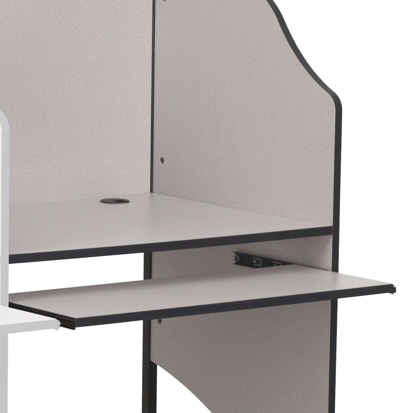 Jordan Add-On Study Carrel in Nebula Grey Finish Nebula Grey