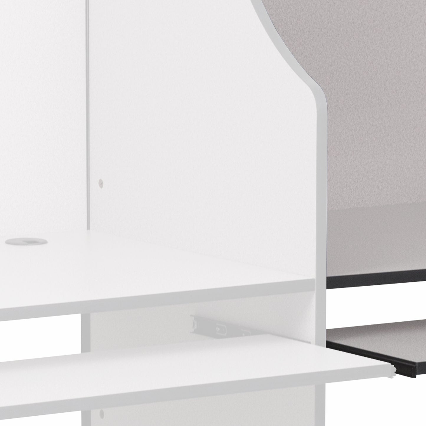 Jordan Add-On Study Carrel in Nebula Grey Finish Nebula Grey