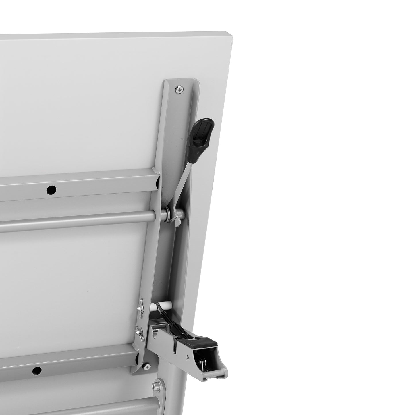 Davis Commercial Grade 72" x 24" Heavy-Duty Nesting Flip Training Table with Y-Legs, Modesty Panel, 1" Thick Gray Tabletop, and Gray Steel Frame Gray Top/Gray Frame