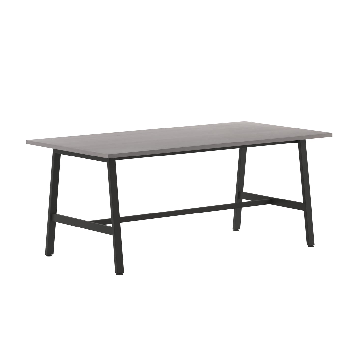 Redmond Commercial 72x36 Conference Table with 1" Thick Double Sided Laminate Table Top with PVC Edging and Heavy Duty A-Frame Steel Base, Gray Oak Gray Oak