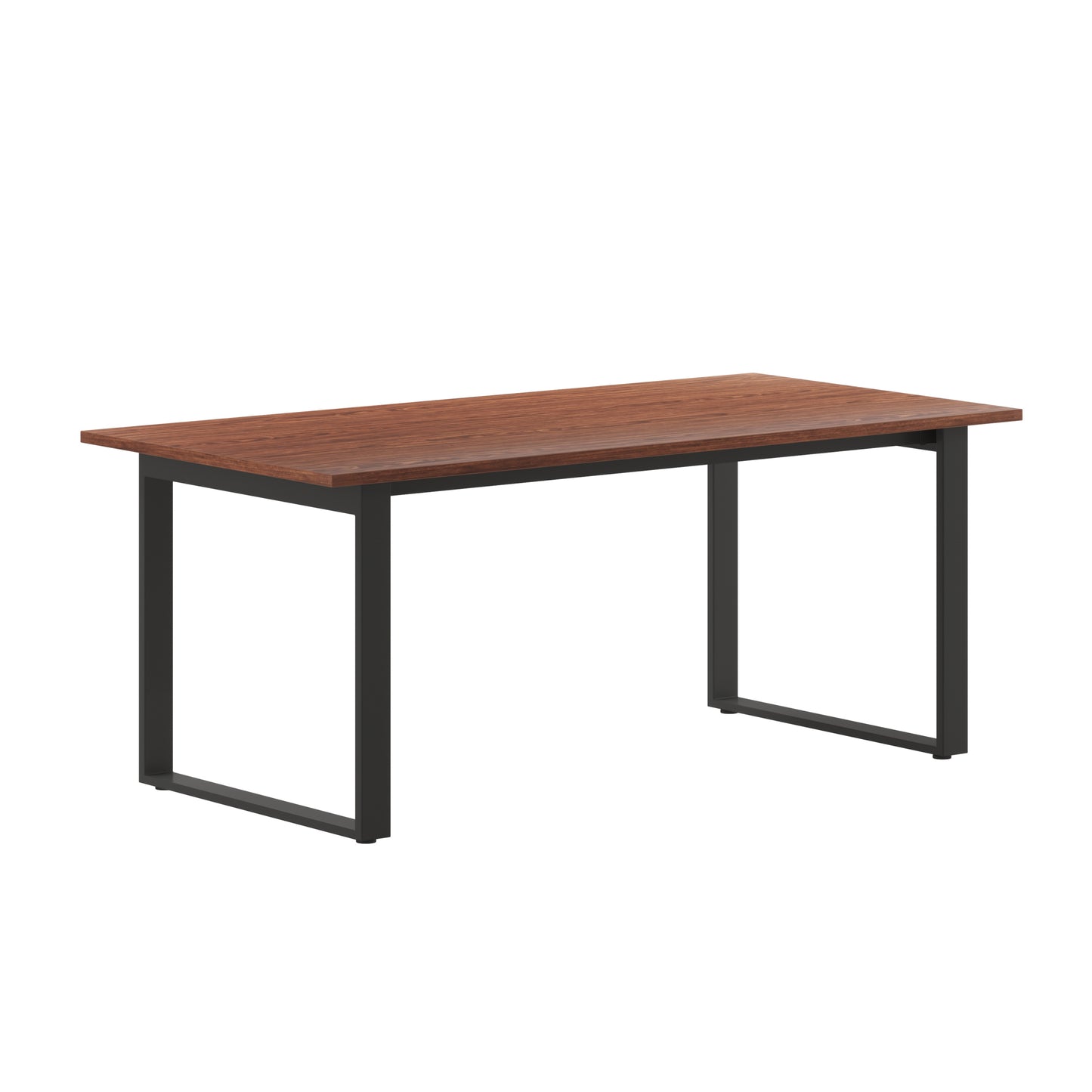 Redmond Commercial 72x36 Conference Table with 1" Thick Double Sided Laminate Table Top with PVC Edging and Heavy Duty U-Frame Steel Base, Walnut Walnut