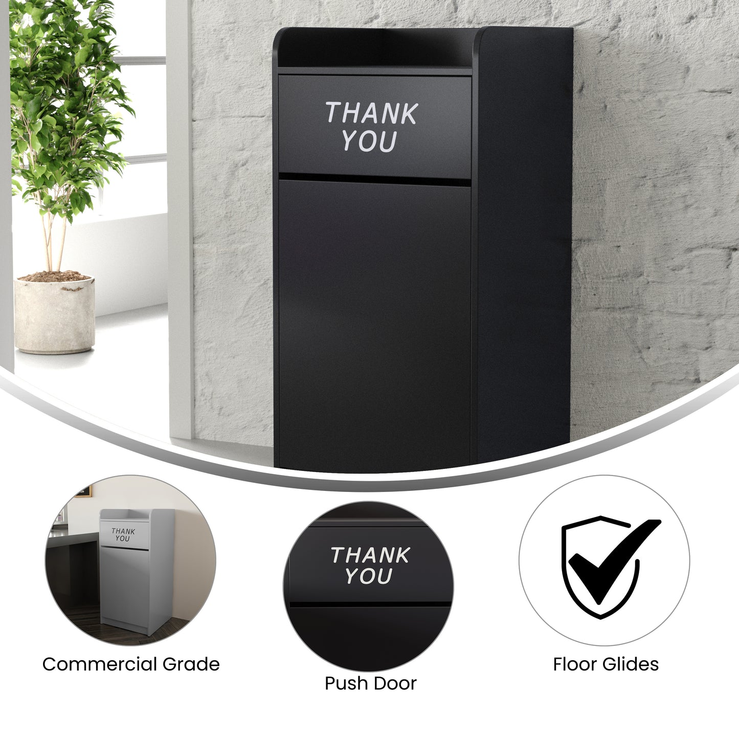 Sony Wood Tray Top Receptacle in Black Black