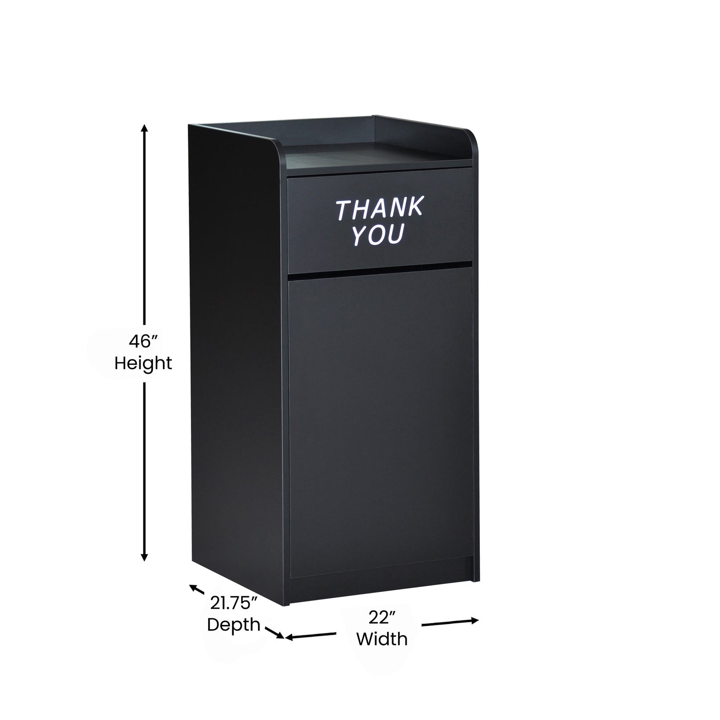 Sony Wood Tray Top Receptacle in Black Black