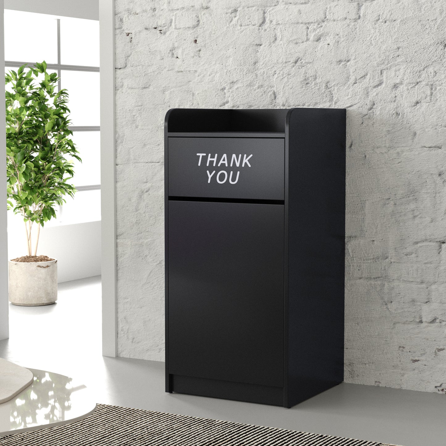 Sony Wood Tray Top Receptacle in Black Black