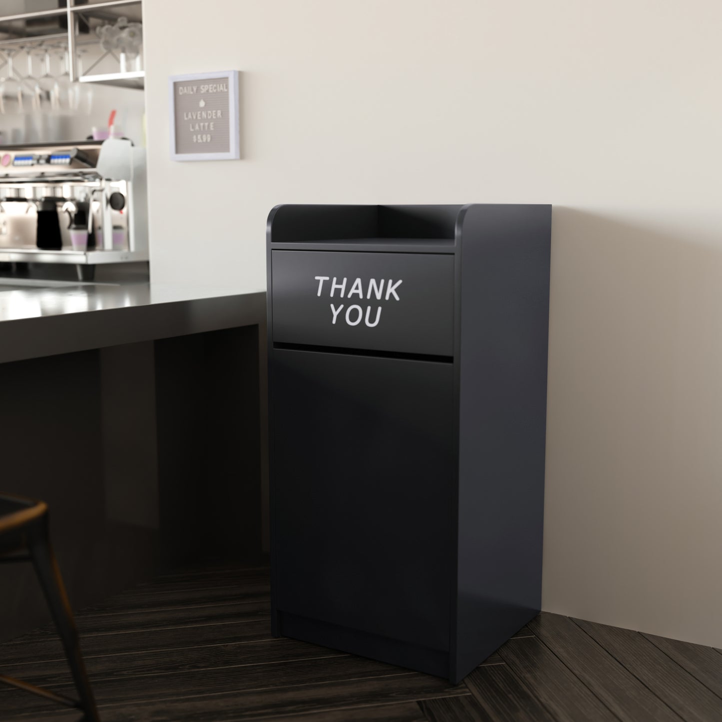 Sony Wood Tray Top Receptacle in Black Black