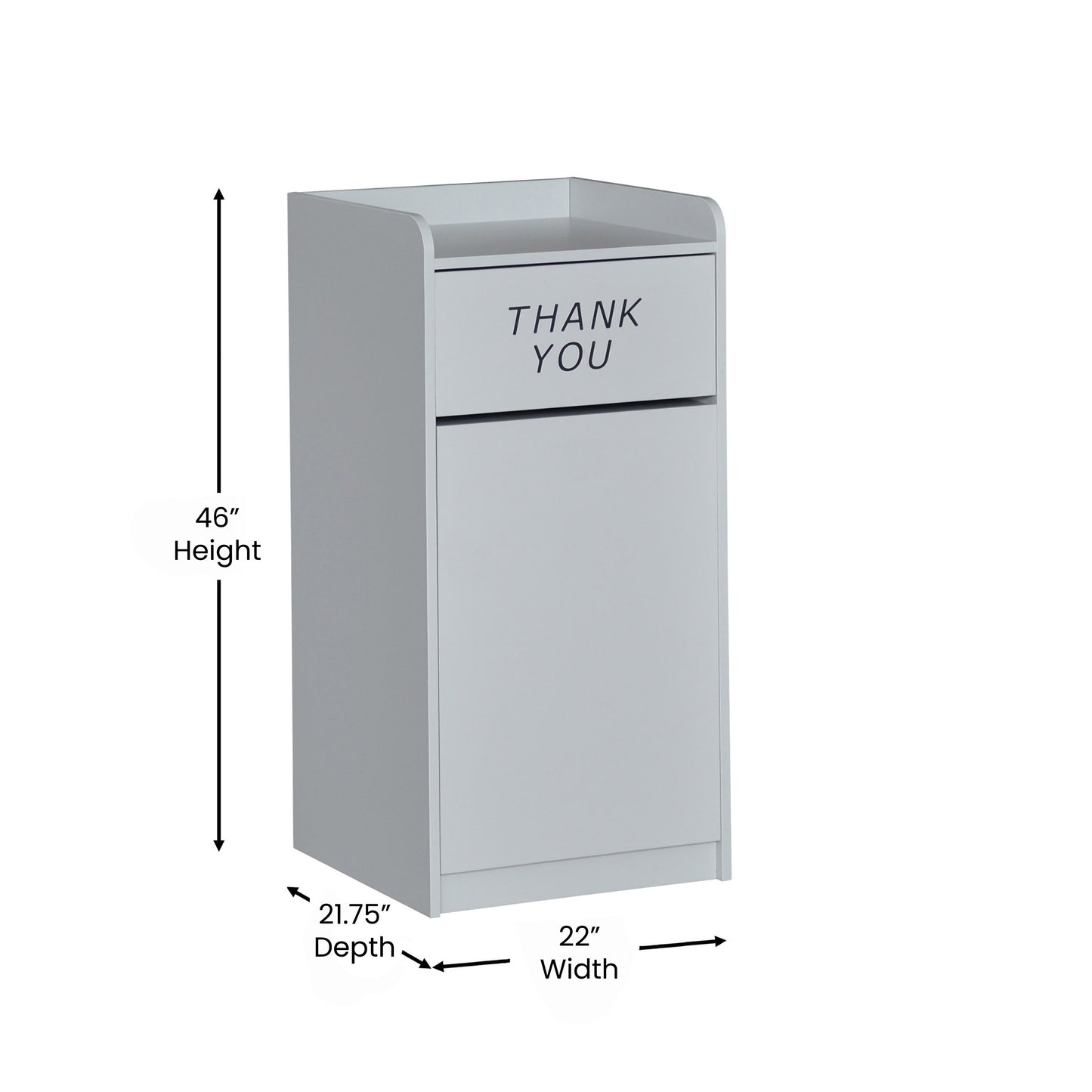 Sony Wood Tray Top Receptacle in Gray Gray MT-M8520-TRA-GRY-GG