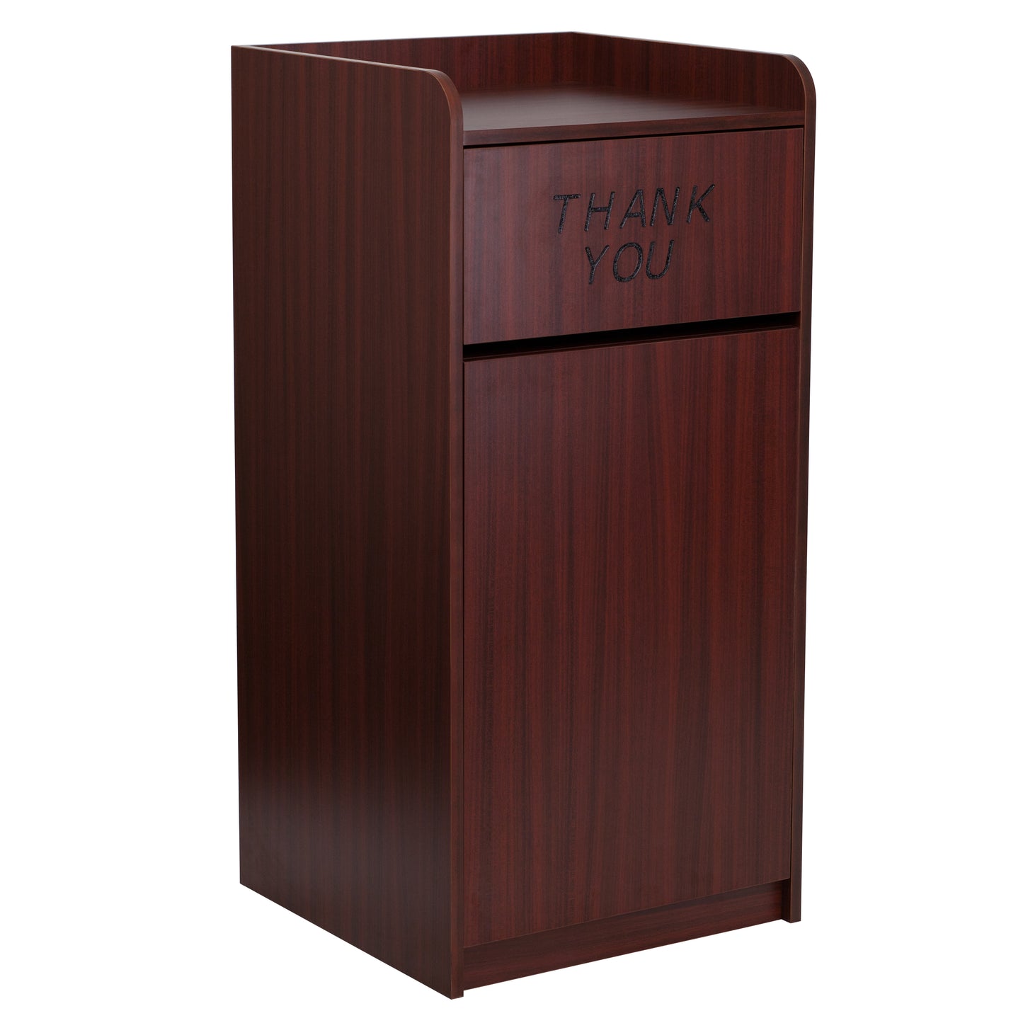Sony Wood Tray Top Receptacle in Mahogany Mahogany