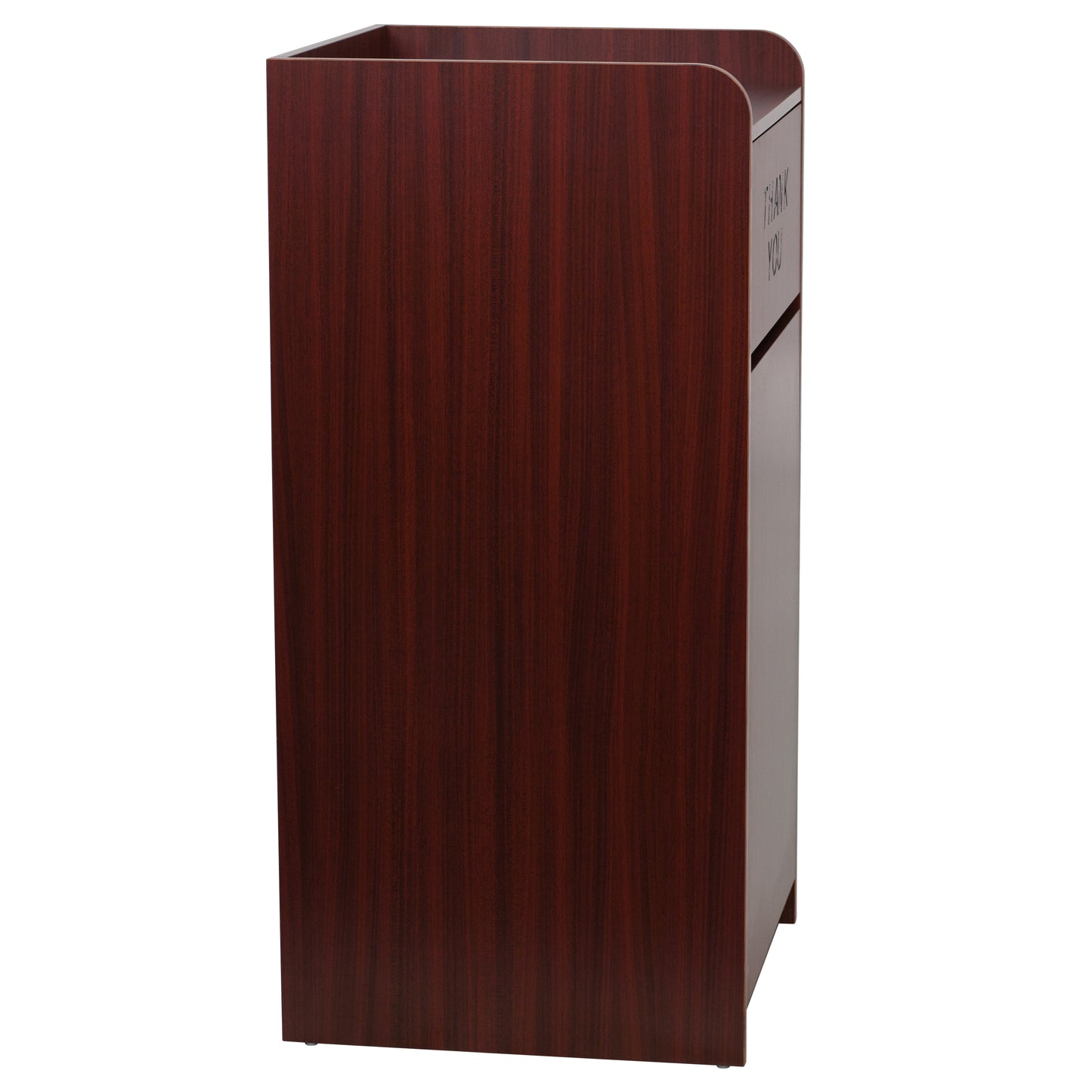 Sony Wood Tray Top Receptacle in Mahogany Mahogany