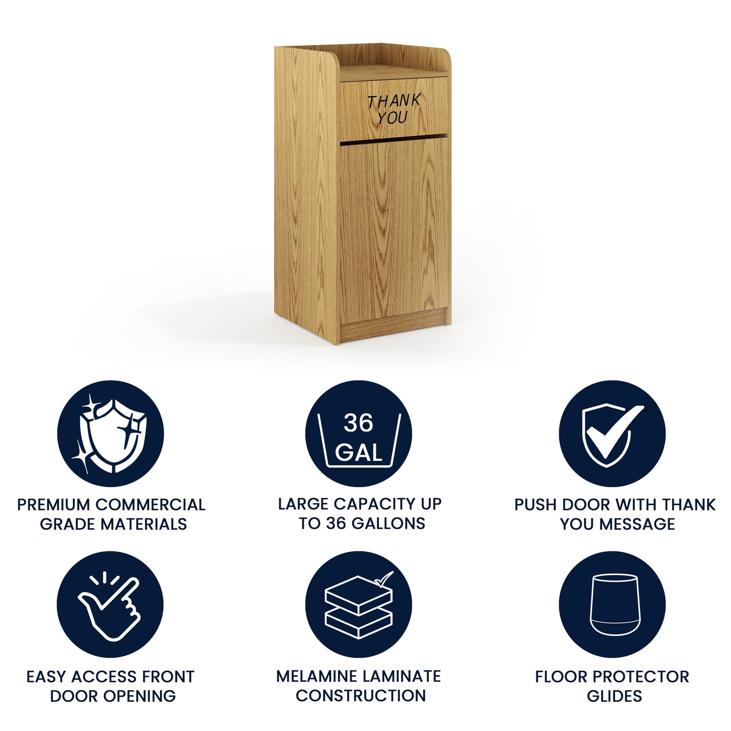 Sony Wood Tray Top Receptacle in Oak Oak