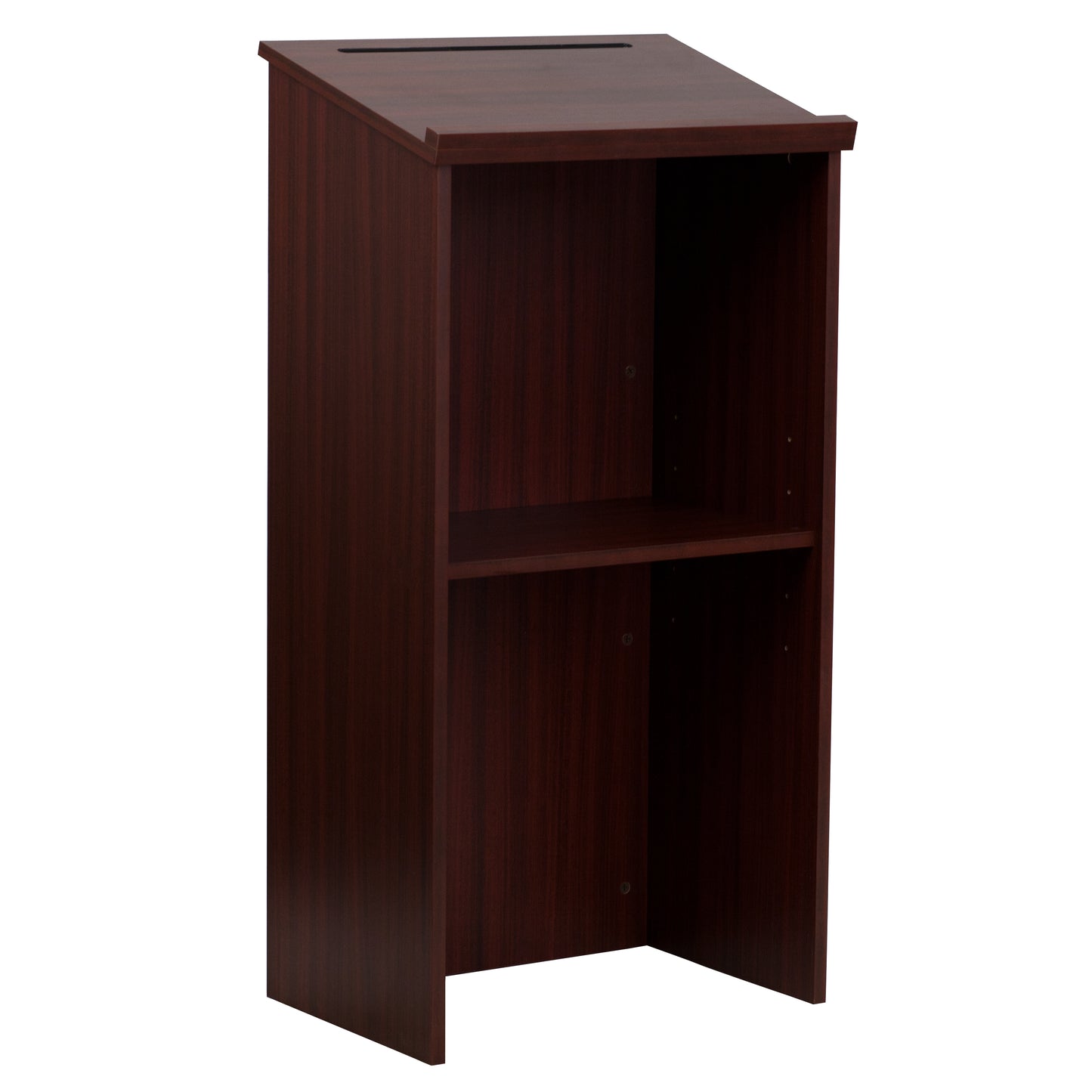 Mysta Stand-Up Wood Lectern in Mahogany Mahogany