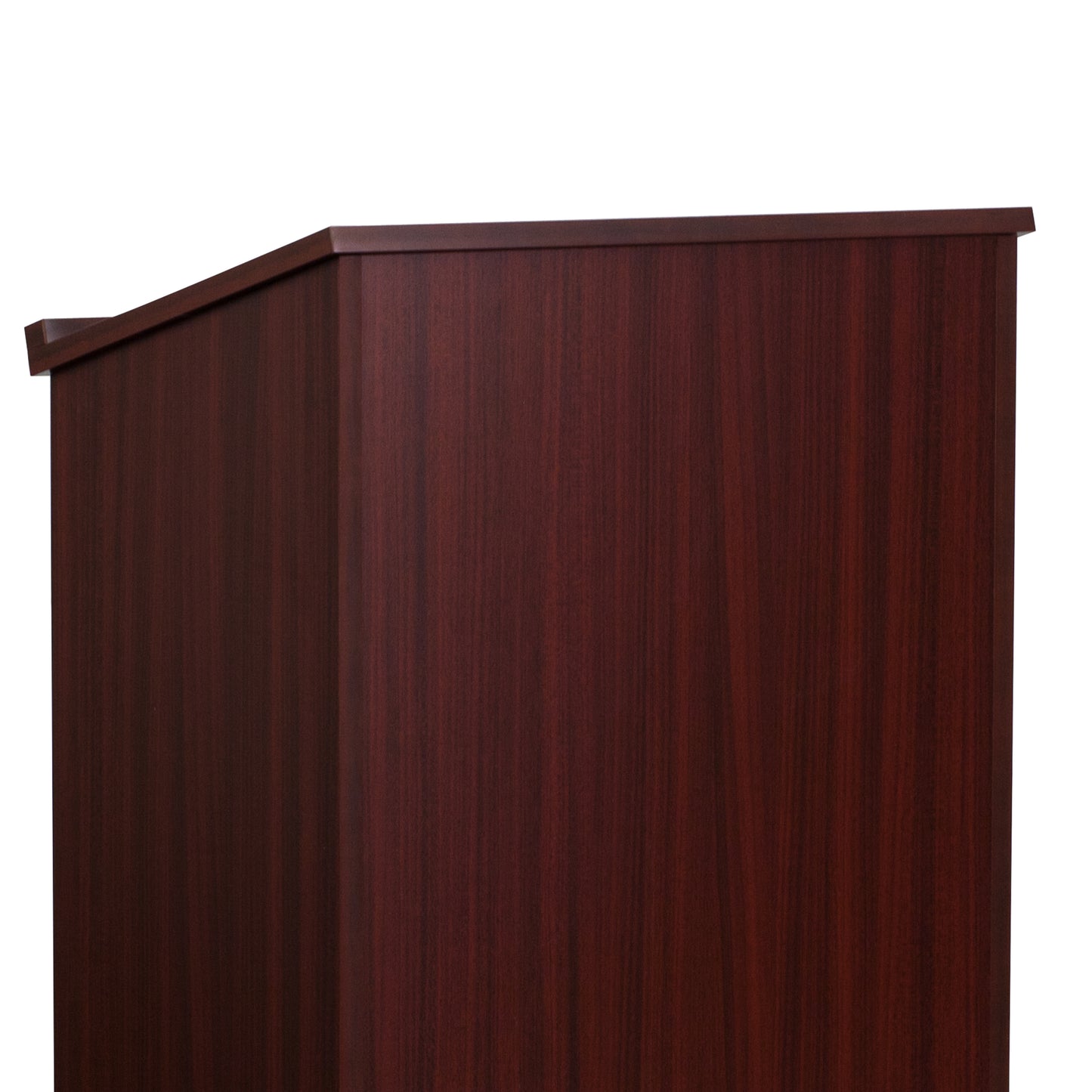 Mysta Stand-Up Wood Lectern in Mahogany Mahogany