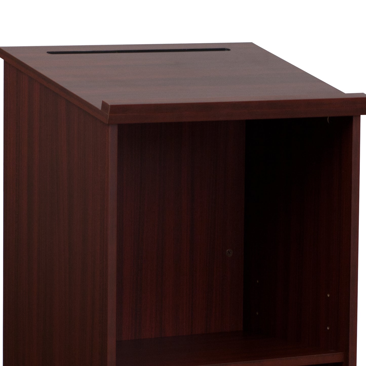 Mysta Stand-Up Wood Lectern in Mahogany Mahogany