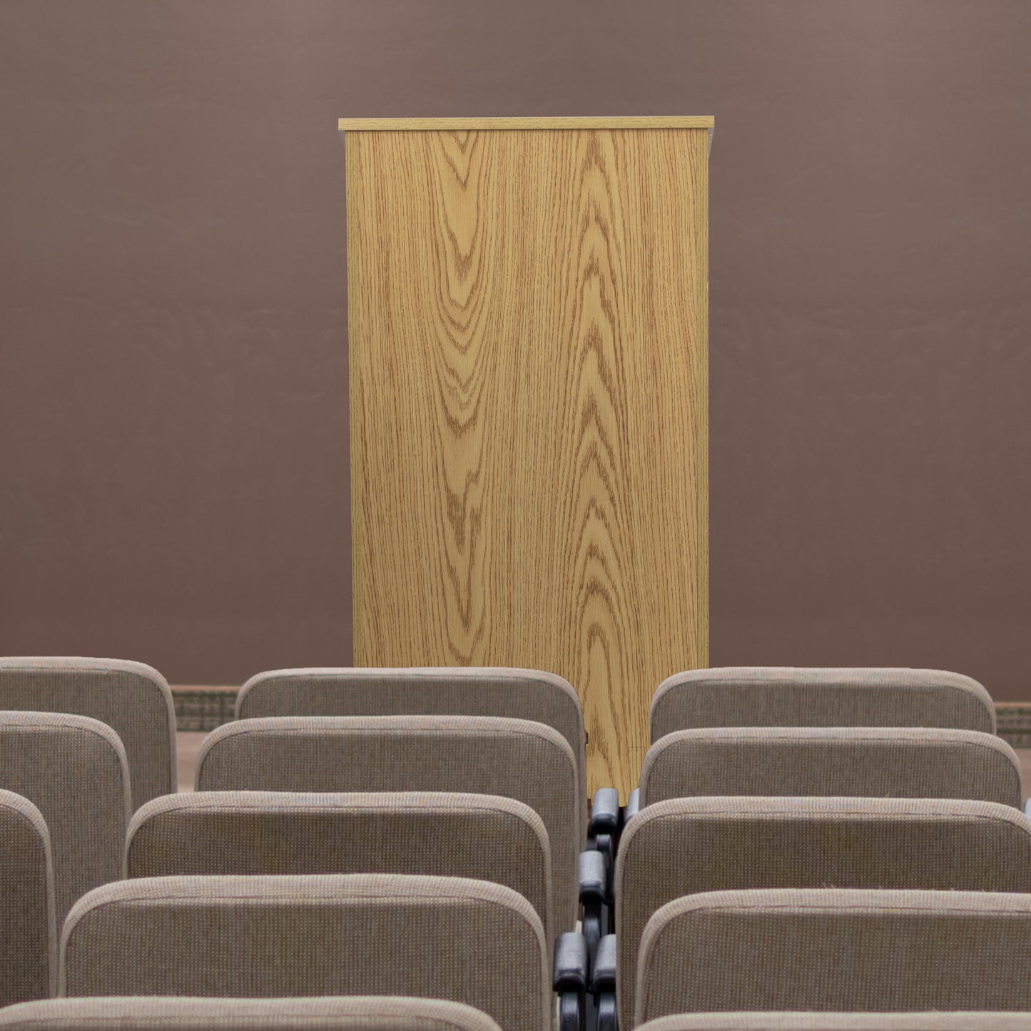Mysta Stand-Up Wood Lectern in Oak Oak
