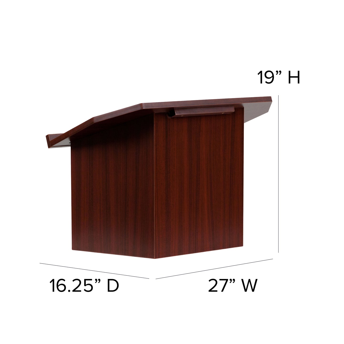 Mysta Foldable Tabletop Lectern in Mahogany Mahogany