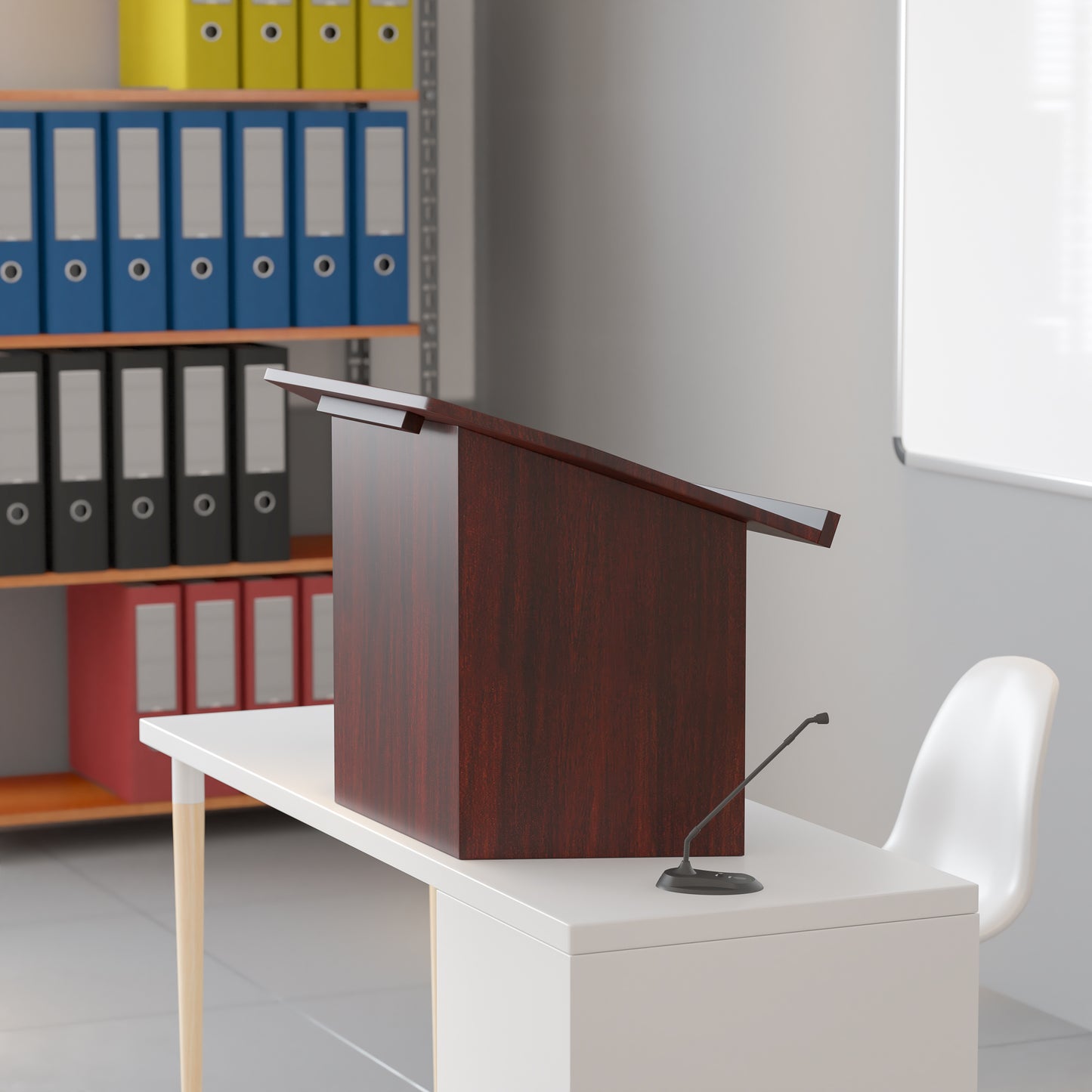 Mysta Foldable Tabletop Lectern in Mahogany Mahogany