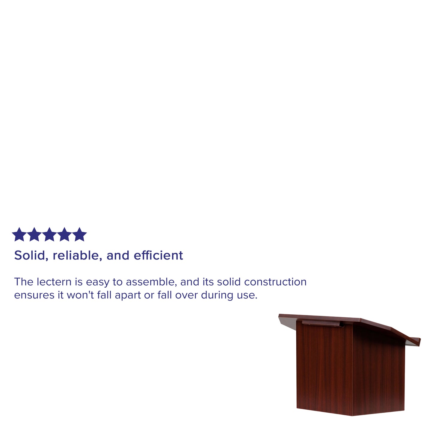 Mysta Foldable Tabletop Lectern in Mahogany Mahogany