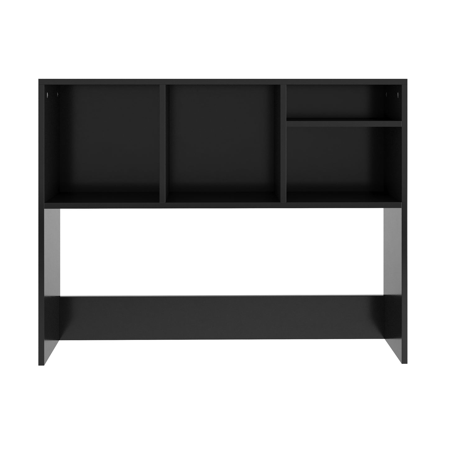 Lotus Desktop Bookshelf Storage Organizer with Multiple Cubbies in Black Black