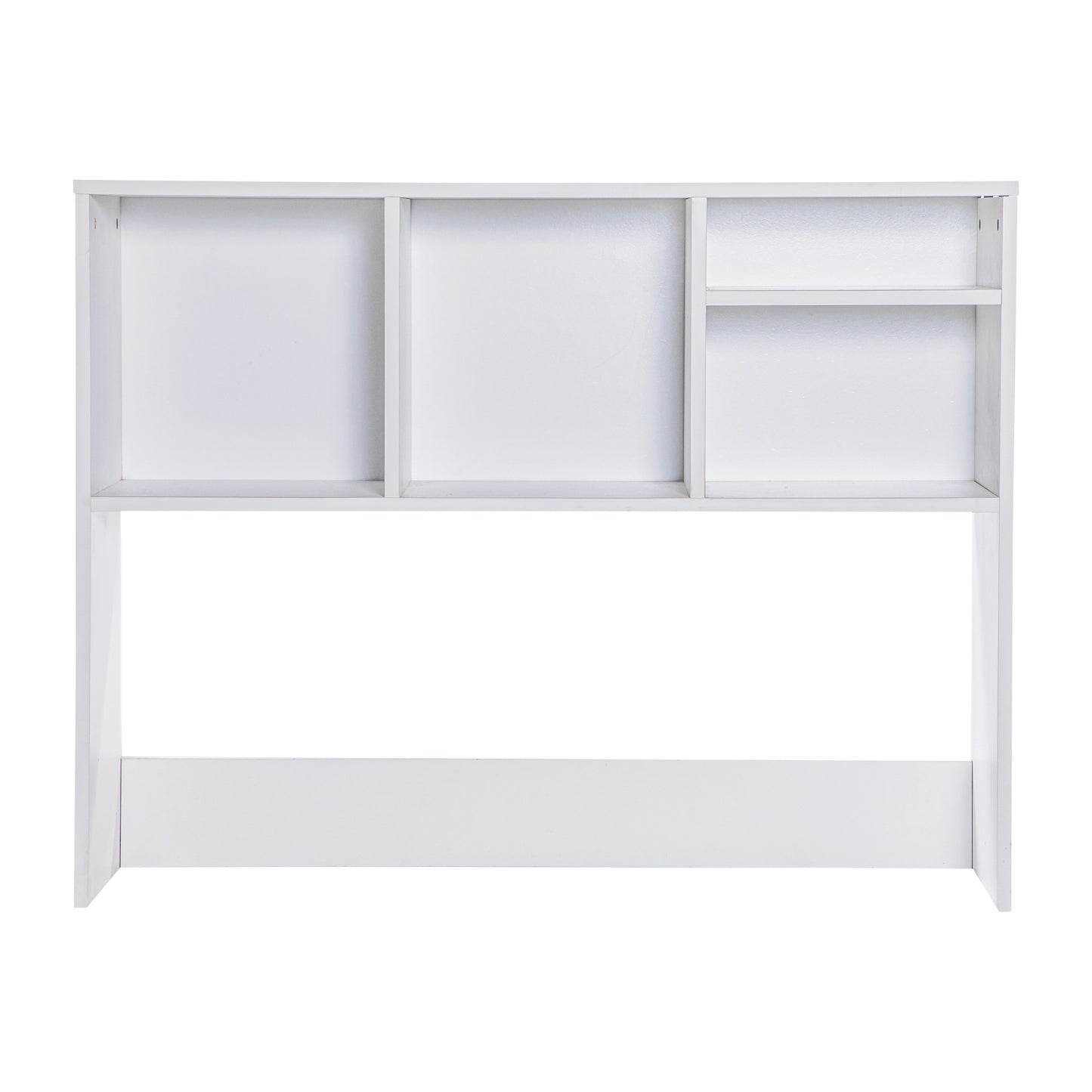 Lotus Desktop Bookshelf Storage Organizer with Multiple Cubbies in White White