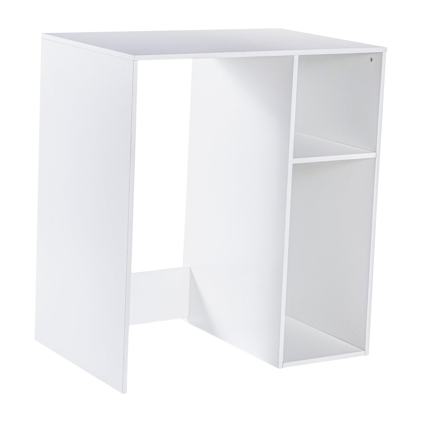 Lotus Mini Fridge Bookshelf Storage Station Organizer with Cubbies in White White