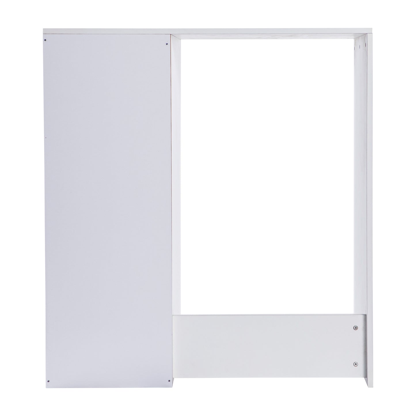 Lotus Mini Fridge Bookshelf Storage Station Organizer with Cubbies in White White