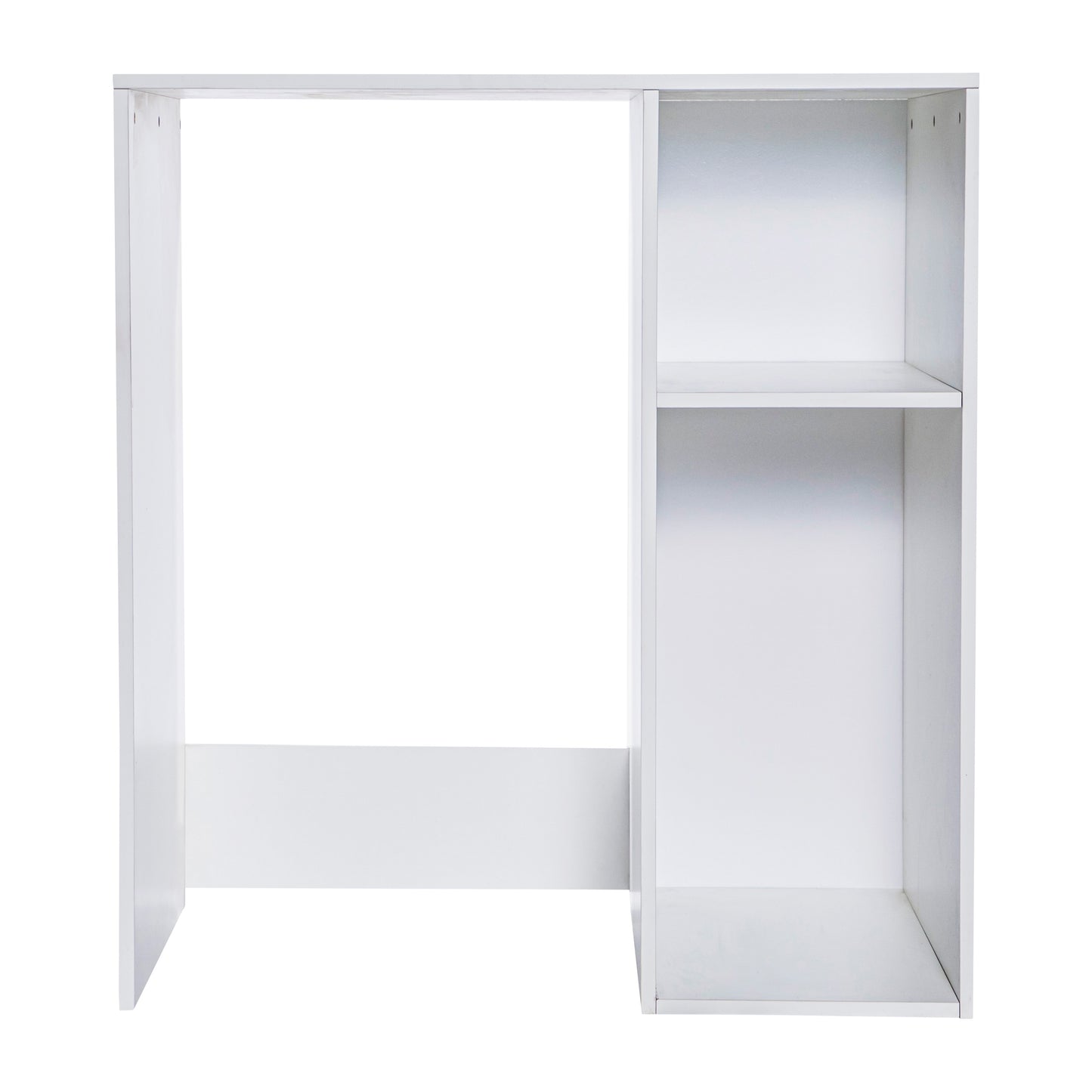 Lotus Mini Fridge Bookshelf Storage Station Organizer with Cubbies in White White