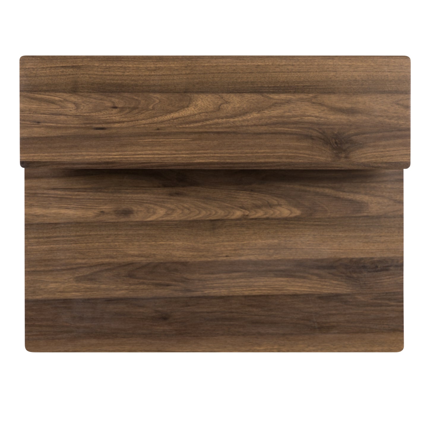 Clifton Rustic Walnut Computer Desk with Top and Lower Storage Shelves Rustic Walnut