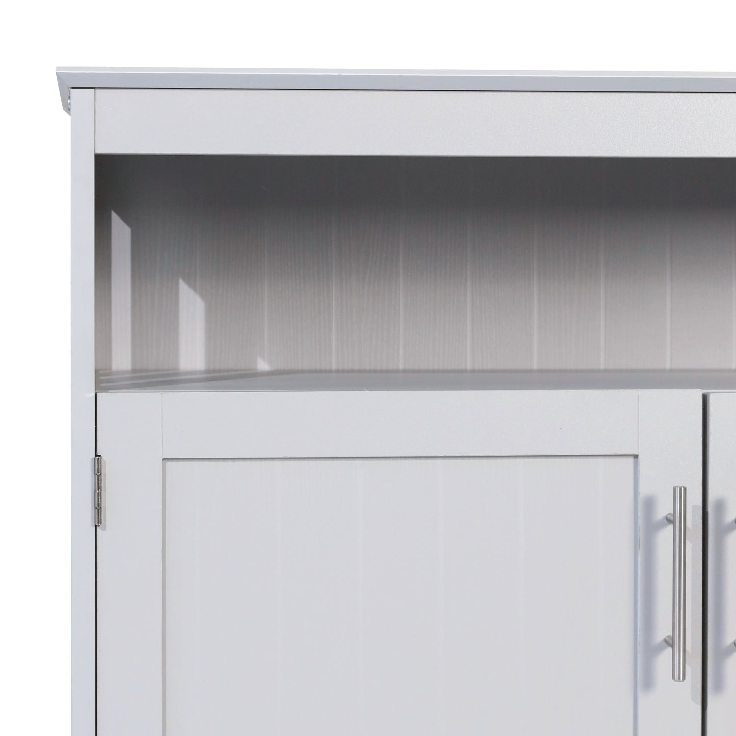 Mayfield 40" Classic Buffet and Sideboard with Double Door Storage Cabinet and Open Storage Shelf in Gray Gray