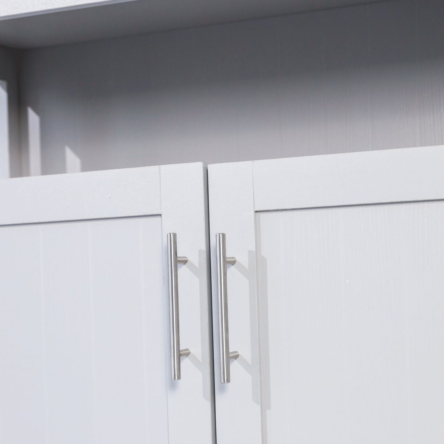 Mayfield 40" Classic Buffet and Sideboard with Double Door Storage Cabinet and Open Storage Shelf in Gray Gray