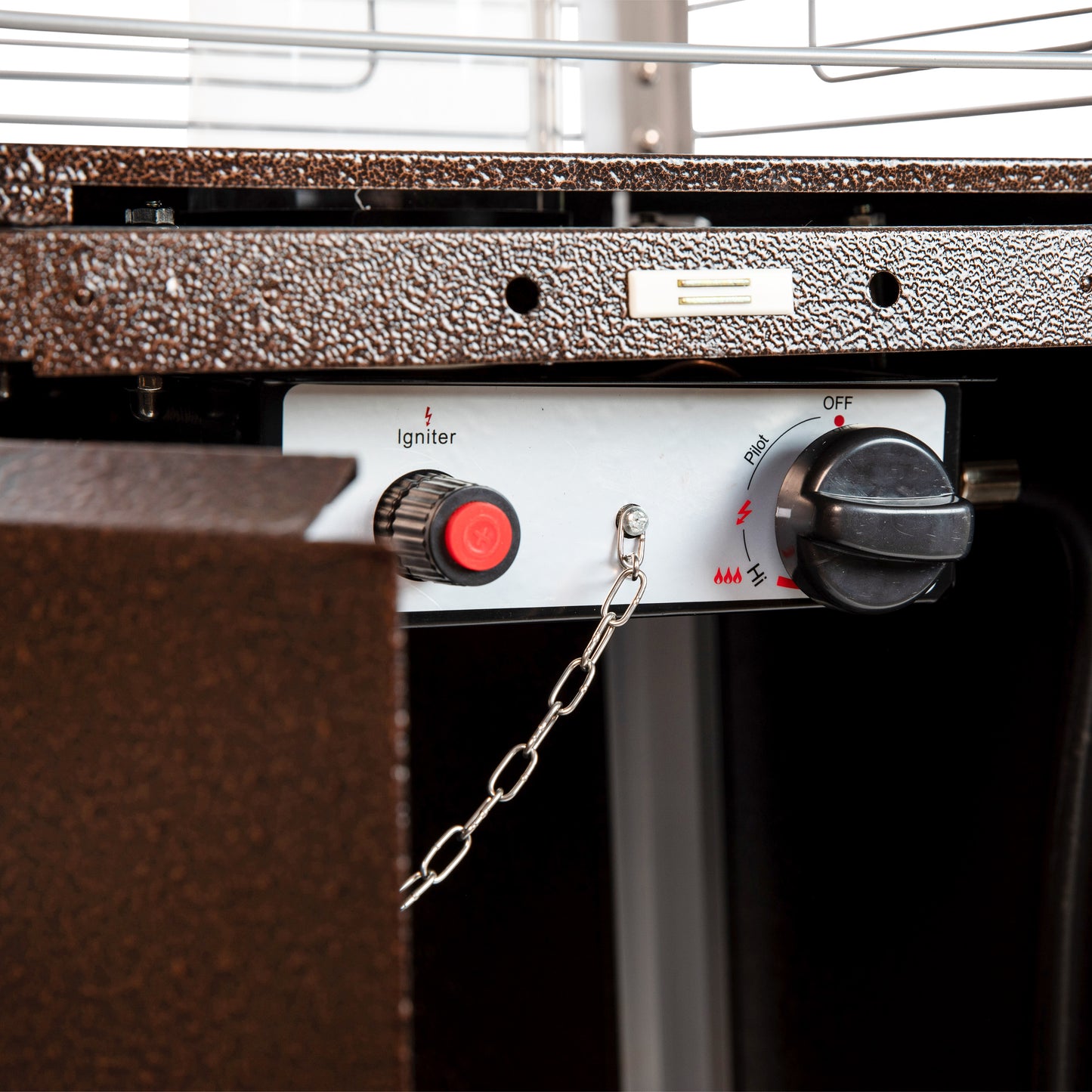 Sol Patio Outdoor Heating-Bronze Stainless Steel Pyramid 42,000 BTU Propane Heater with Wheels for Commercial & Residential Use Bronze