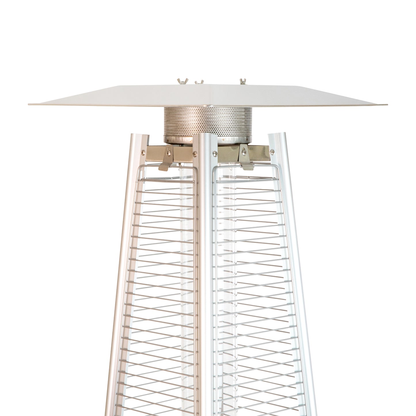 Sol Patio Outdoor Heating-Bronze Stainless Steel Pyramid 42,000 BTU Propane Heater with Wheels for Commercial & Residential Use Bronze