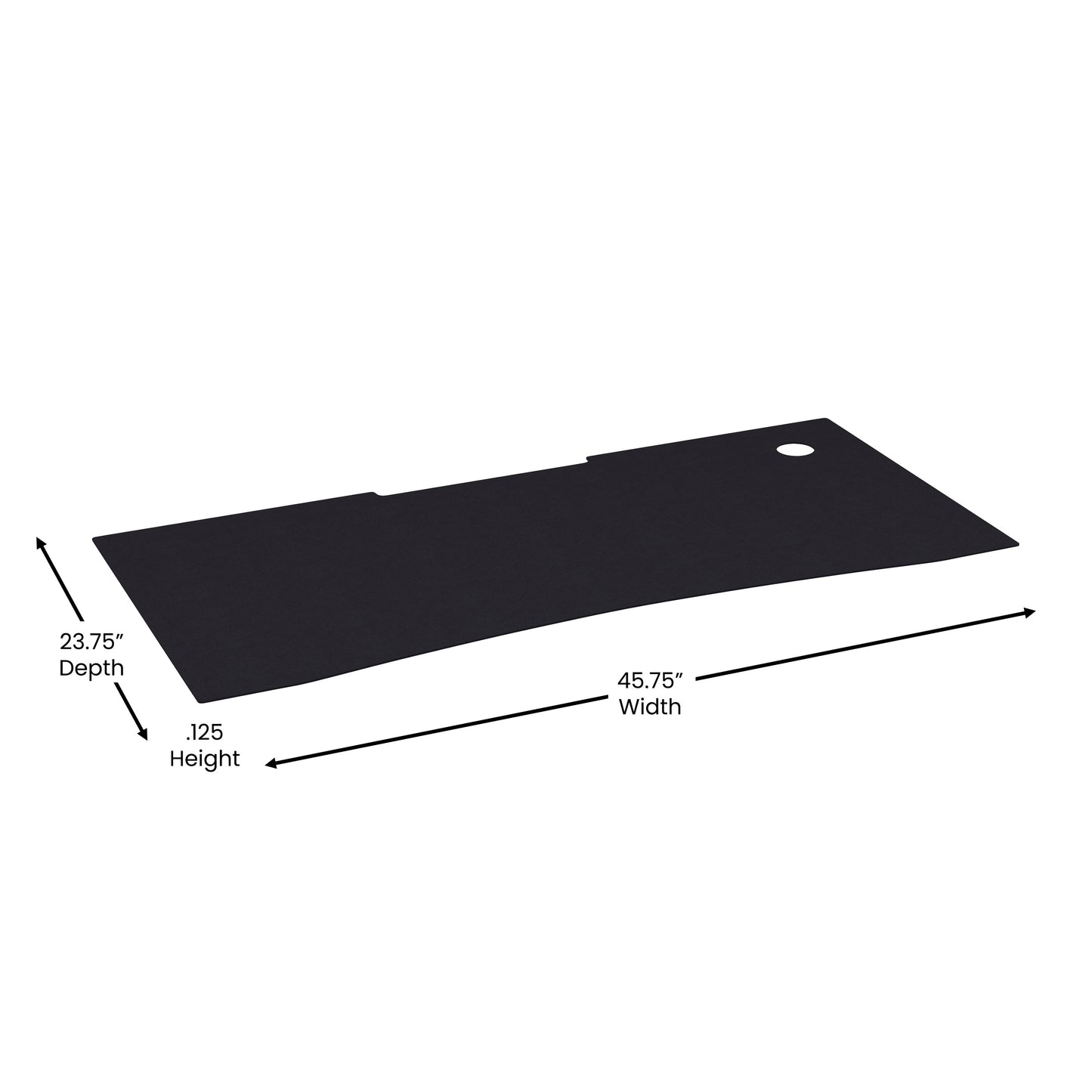 Mallot Black Mega Size Extended Gaming Mouse Pad with Anti-Slip Rubber Base & Micro Weave Top, Large Home Office Desk Mat, 45.75"W x 23.75"D x .125"H Black