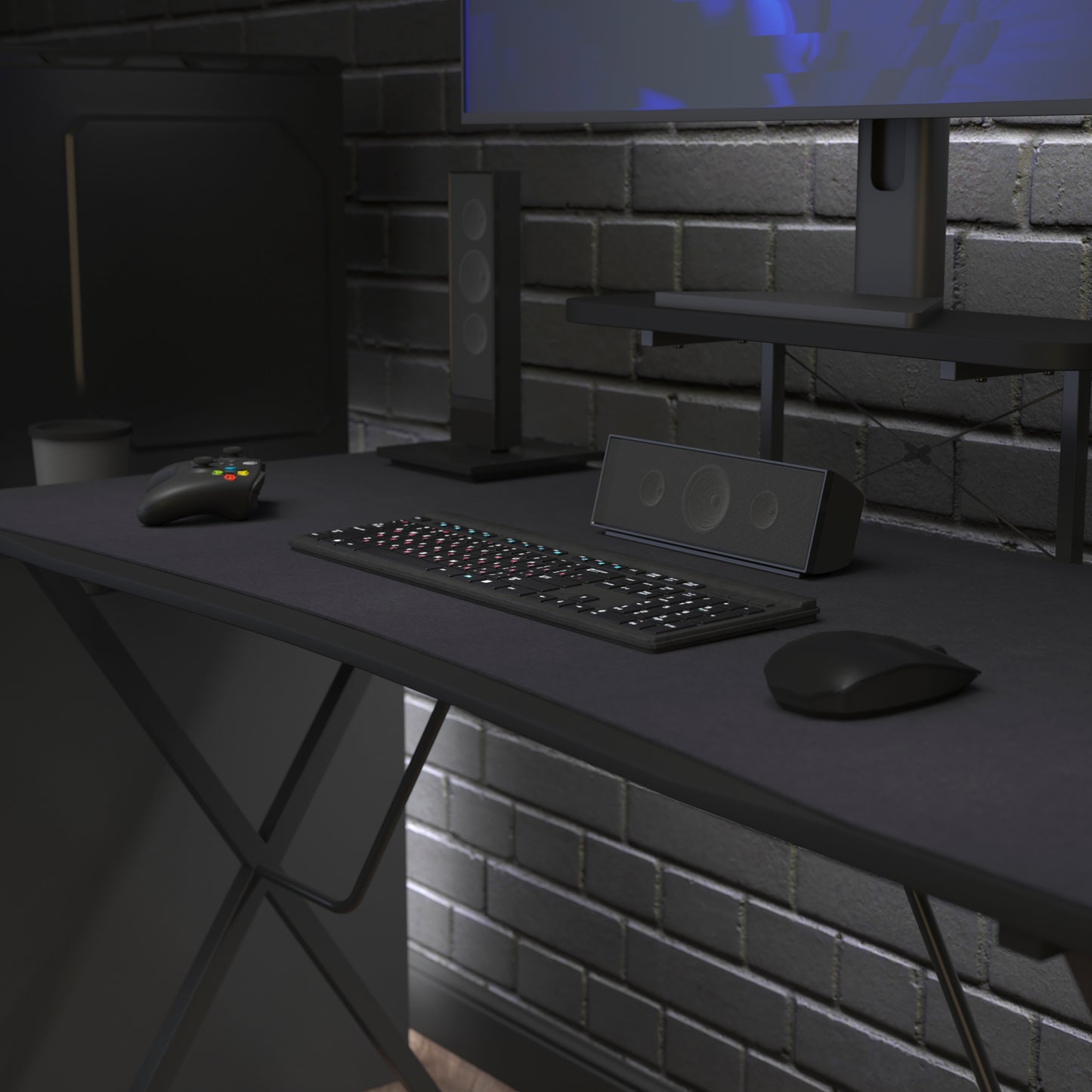 Mallot Black Mega Size Extended Gaming Mouse Pad with Anti-Slip Rubber Base & Micro Weave Top, Large Home Office Desk Mat, 45.75"W x 23.75"D x .125"H Black