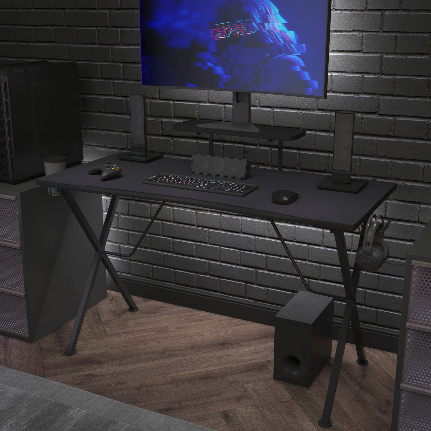 Mallot Black Mega Size Extended Gaming Mouse Pad with Anti-Slip Rubber Base & Micro Weave Top, Large Home Office Desk Mat, 45.75"W x 23.75"D x .125"H Black