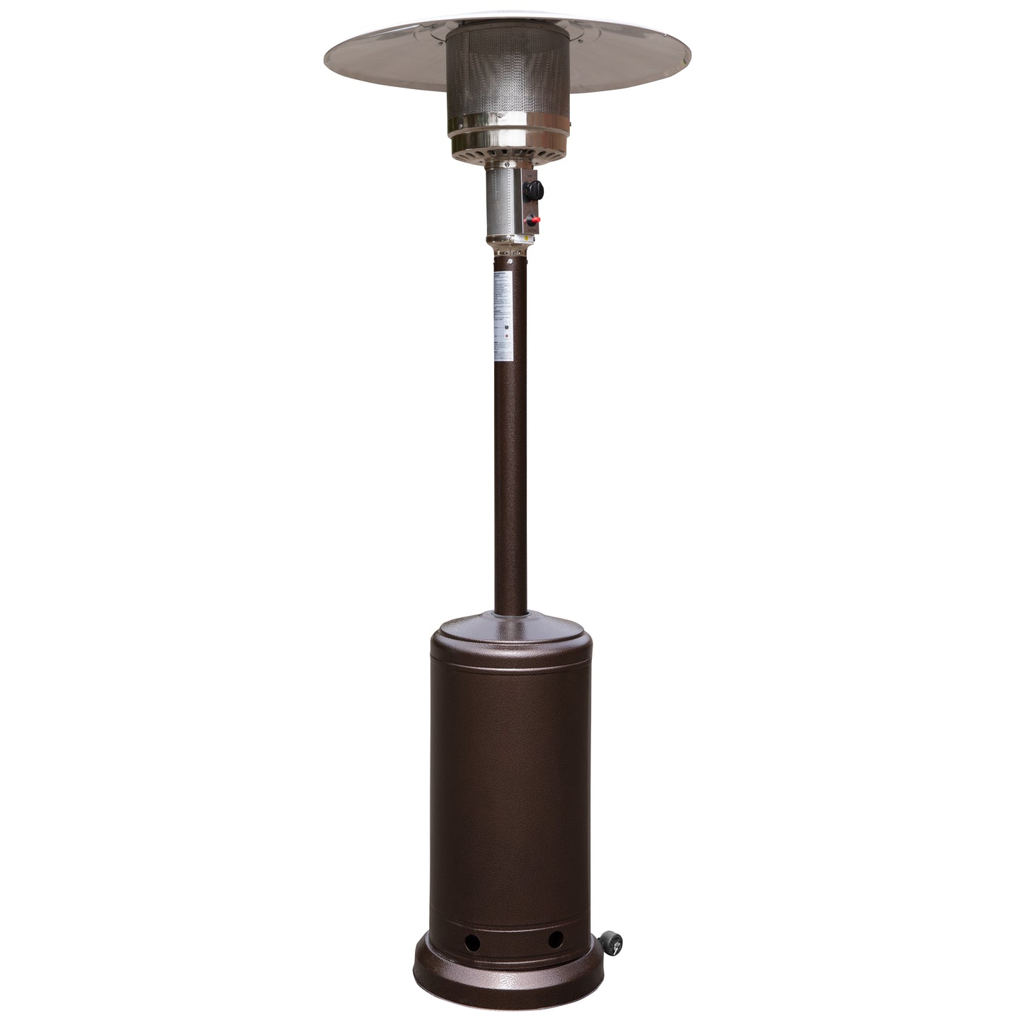 Sol Patio Outdoor Heating-Bronze Stainless Steel 40,000 BTU Propane Heater with Wheels-Commercial & Residential Use-7.5 Feet Tall Bronze