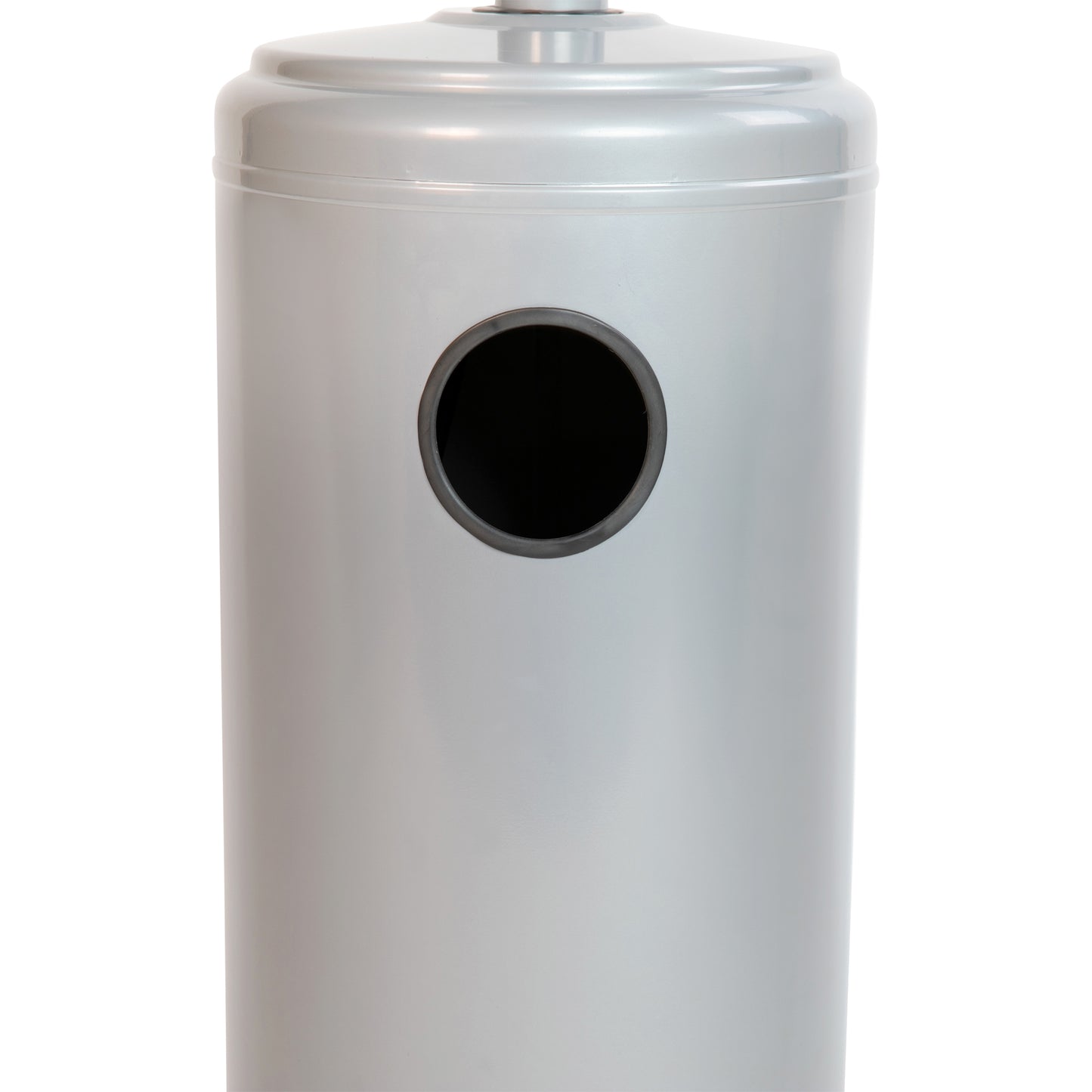 Sol Patio Outdoor Heating-Silver Stainless Steel 40,000 BTU Propane Heater with Wheels-Commercial & Residential Use-7.5 Feet Tall Silver