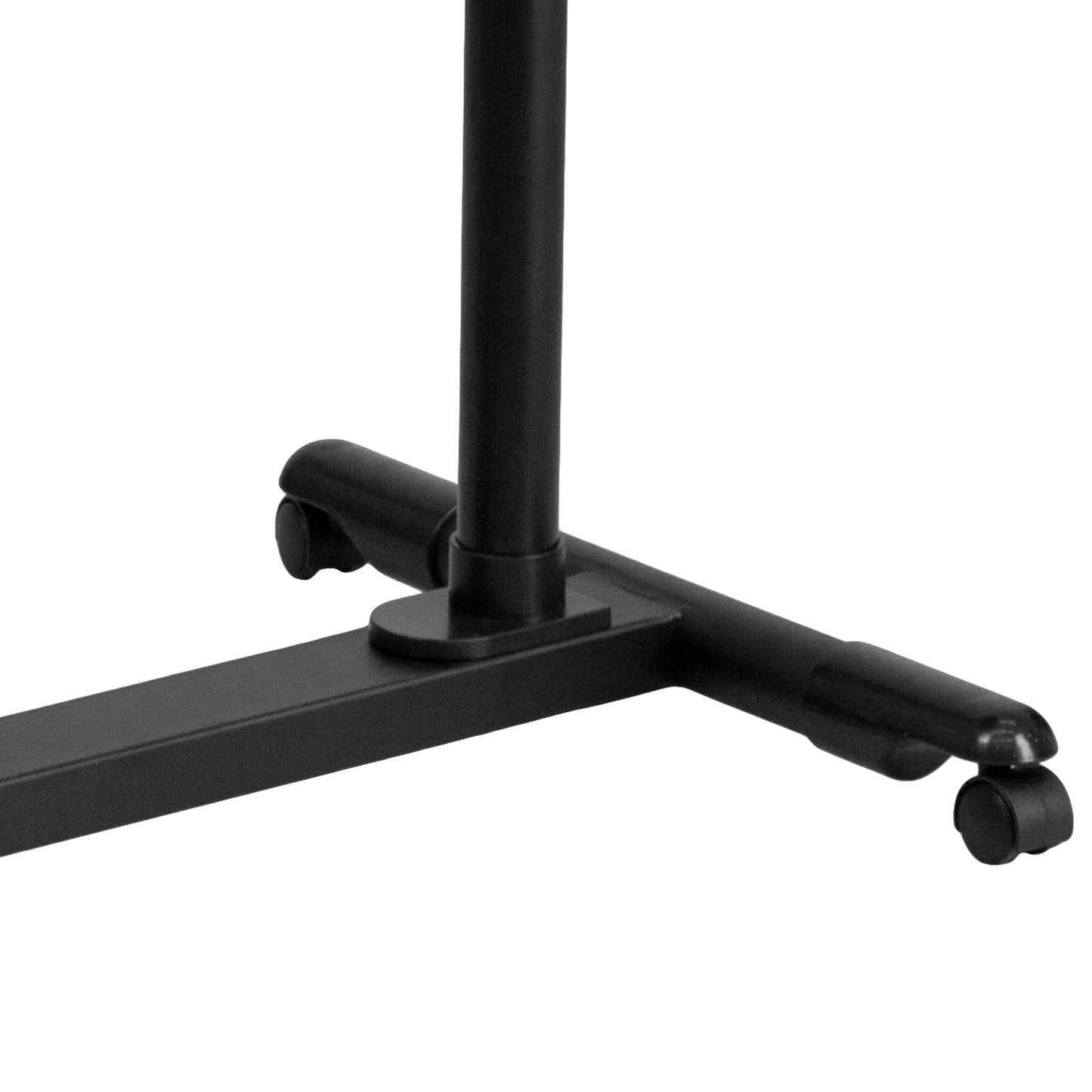 Macon Black Adjustable Height Steel Mobile Computer Desk Black