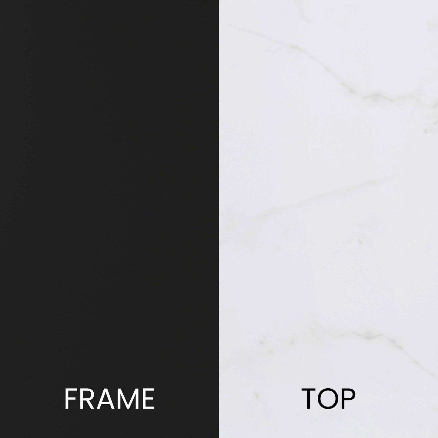 Hampstead Collection End Table - Modern White Marble Finish Accent Table with Crisscross Matte Black Frame White Marble Top/Matte Black Frame NAN-JH-1787ET-MRBL-BK-GG