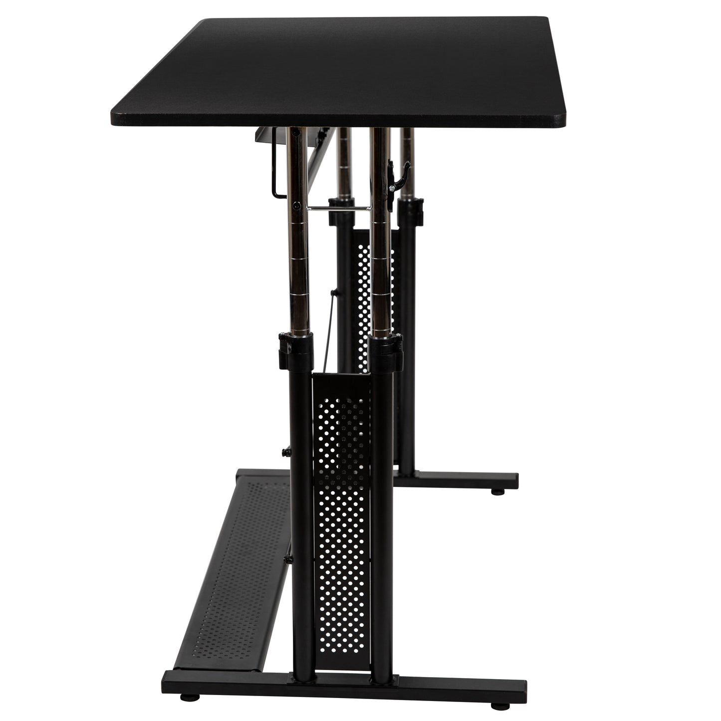 Fairway Height Adjustable (27.25-35.75"H) Sit to Stand Home Office Desk - Black Black