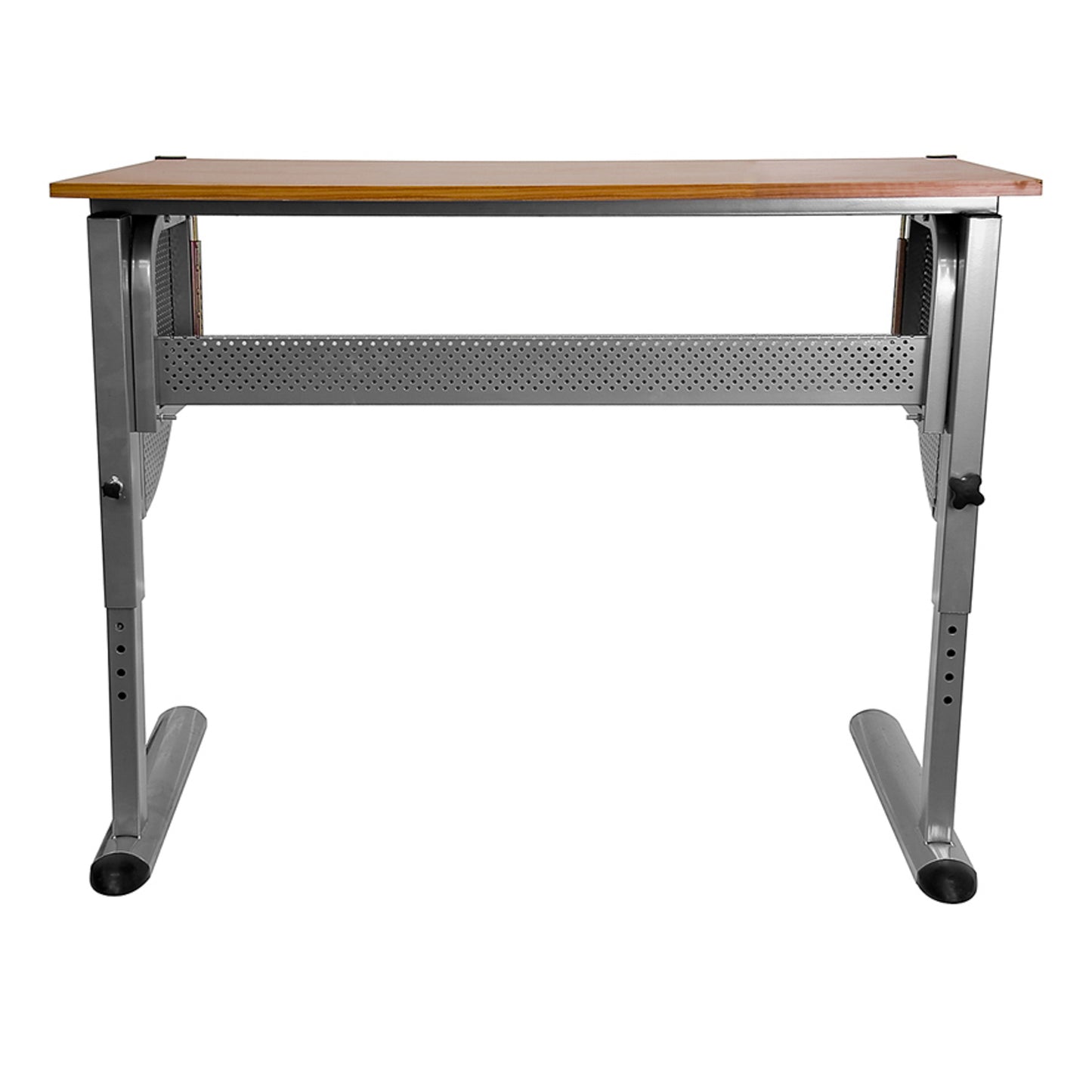 Berkley Adjustable Drawing and Drafting Table with Pewter Frame Cherry NAN-JN-2433-GG