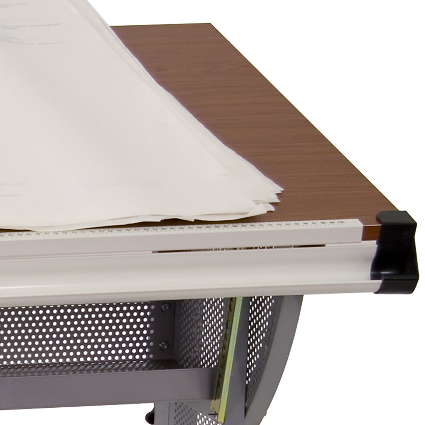 Berkley Adjustable Drawing and Drafting Table with Pewter Frame Cherry NAN-JN-2433-GG